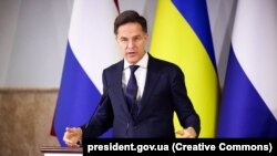 Премьер-министр Нидерландов Марк Рютте во время визита в Украину. Харьков, 1 марта 2024 года