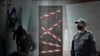Правоохранители и закрытая дверь в Беларуси. Иллюстративный коллаж