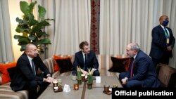 Ալիև-Մակրոն-Փաշինյան հանդիպում Բրյուսելում, 15-ը դեկտեմբերի, 2021թ․