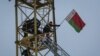 Галіна Ігнатовіч на будаўнічым кране 31 студзеня