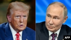 Президент США Дональд Трамп и президент России Владимир Путин. Комбинированное фото