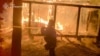 The aftermath of a Russian attack in Ukraine's Kharkiv region on October 12
