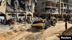 جست‌وجو برای یافتن اجساد گروگان‌ها در شهر خان یونس، جنوب نوار غزه