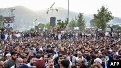د پاکستان تر واک لاندې کشمير کې زرګونه کسانو د سياسي او اقتصادي حقونو لپاره احتجاج کړی وو ـ د سېپټېمبر د ۲۹مې انځور.